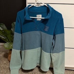 Ivory Ella Teal Fleece Pullover